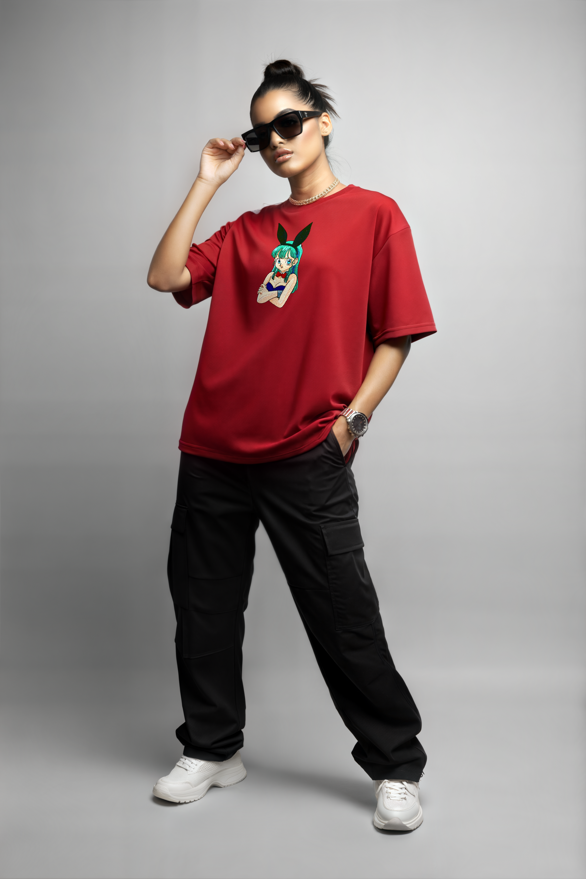 Bulma Embroidered Oversized T-Shirt