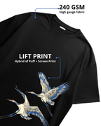 Soaring Cranes Oversized Tee