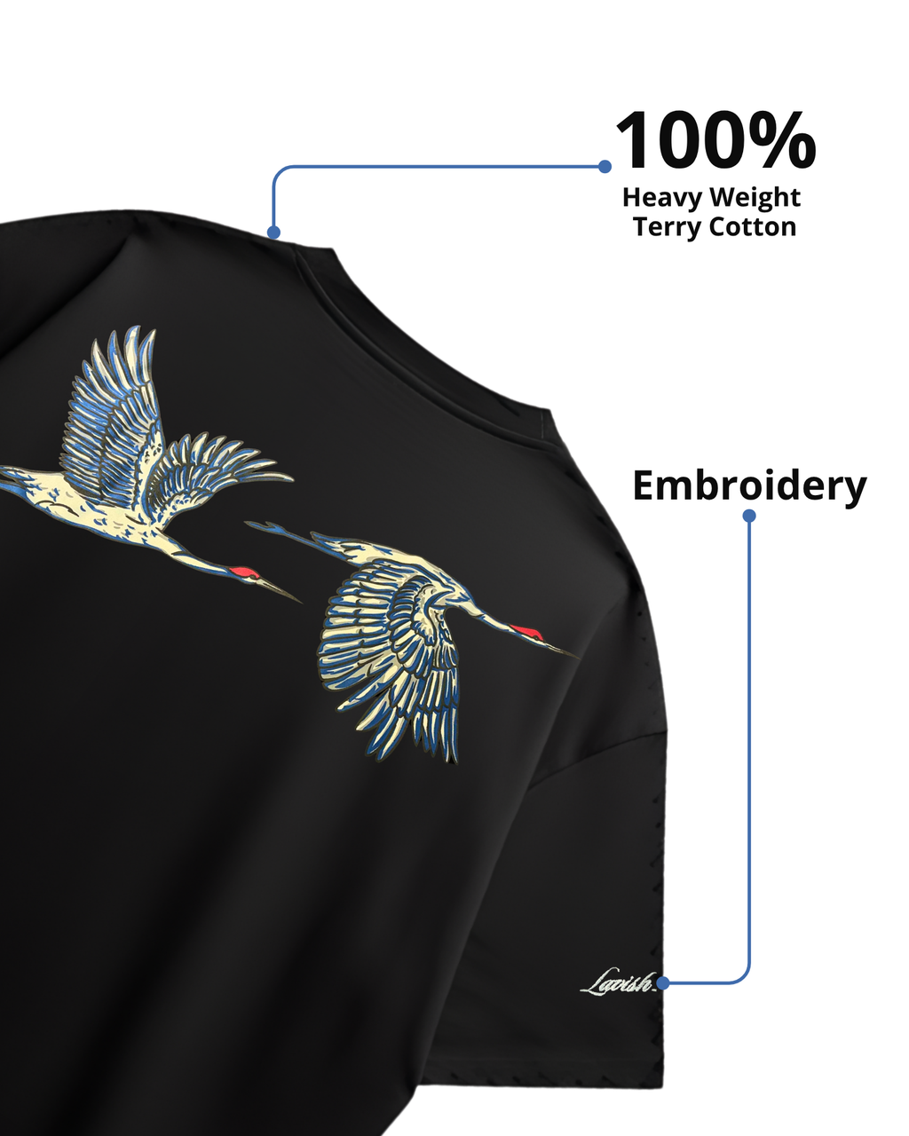Soaring Cranes Oversized Tee