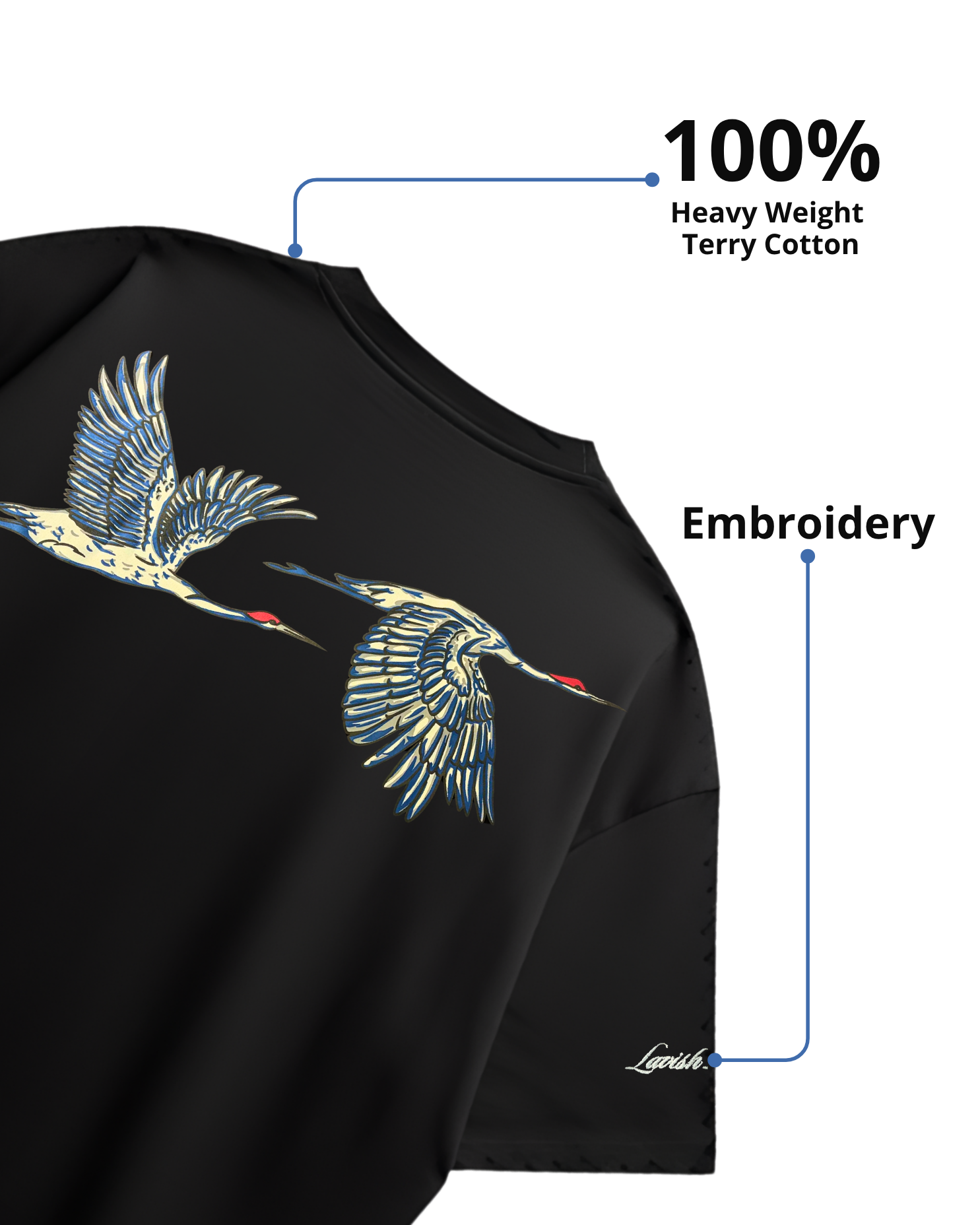 Soaring Cranes Oversized Tee