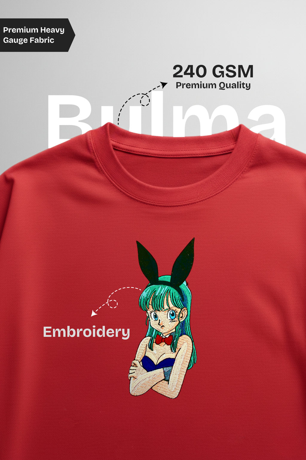 Bulma Embroidered Oversized T-Shirt