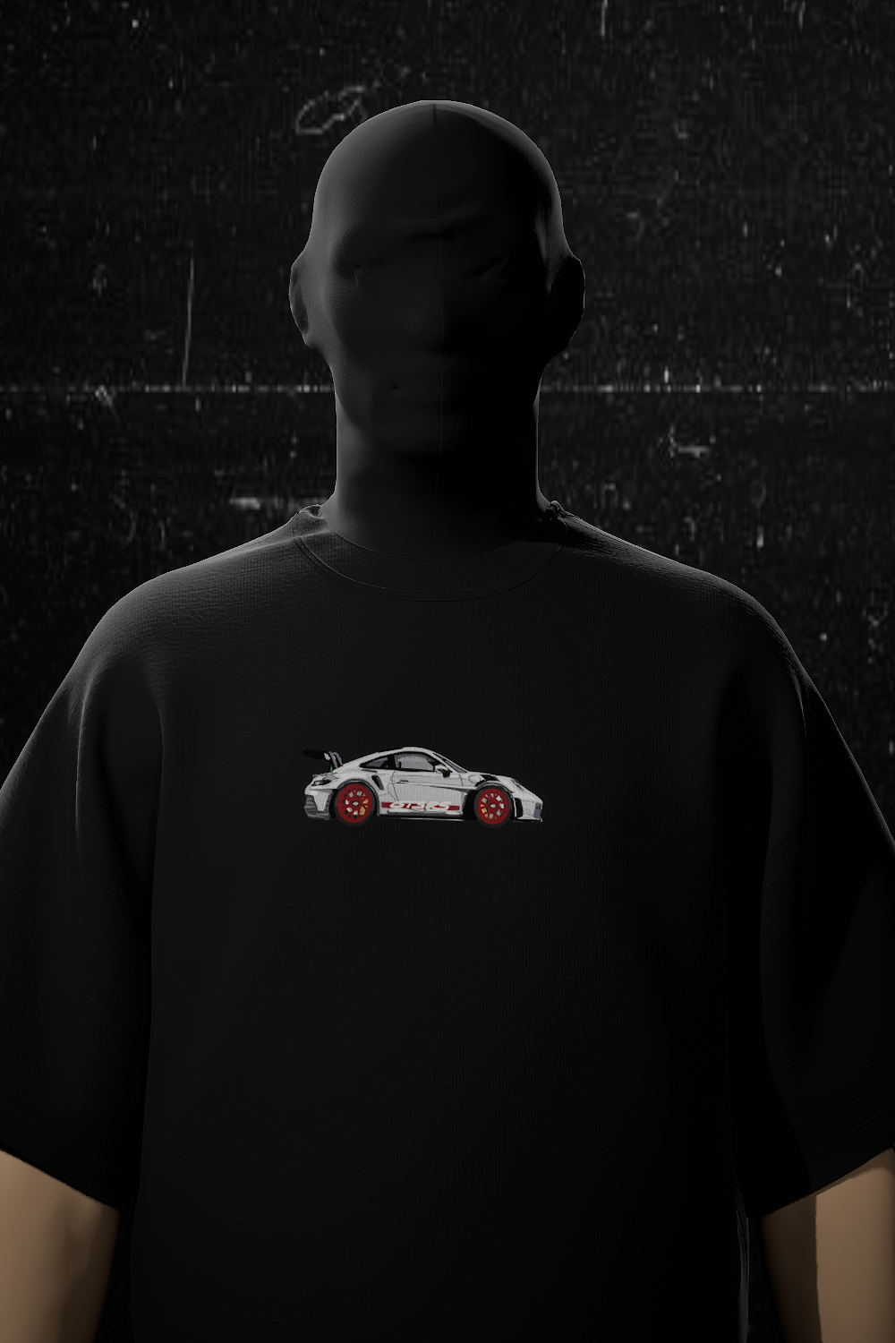 Porsche Embroidered Oversized T-Shirt