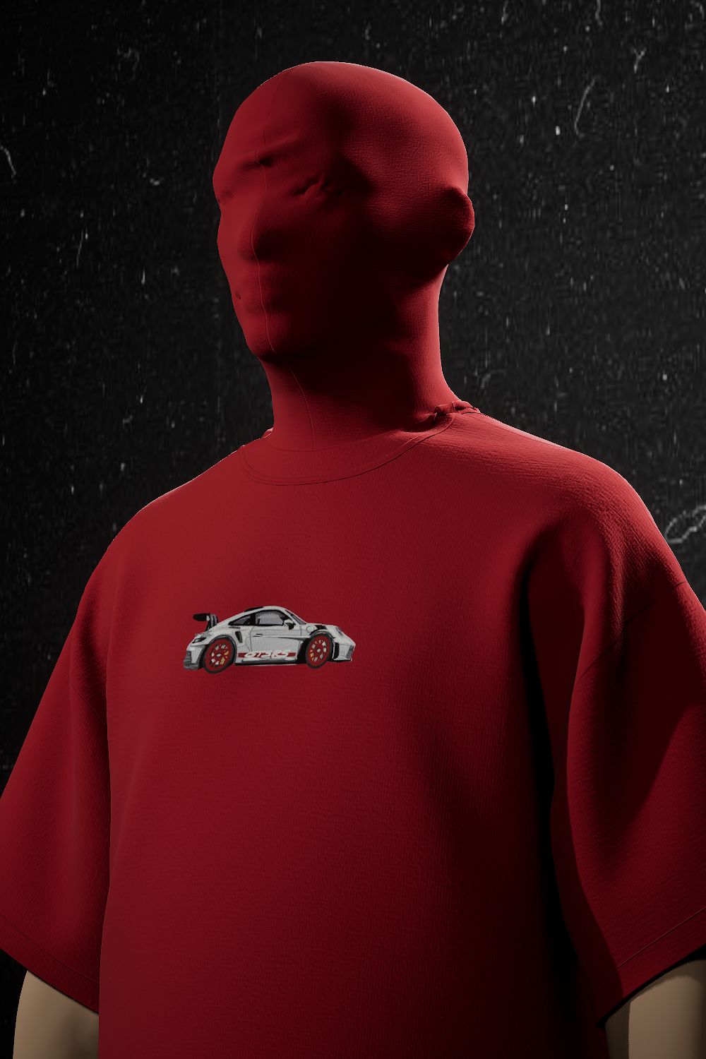 Porsche Embroidered Oversized T-Shirt