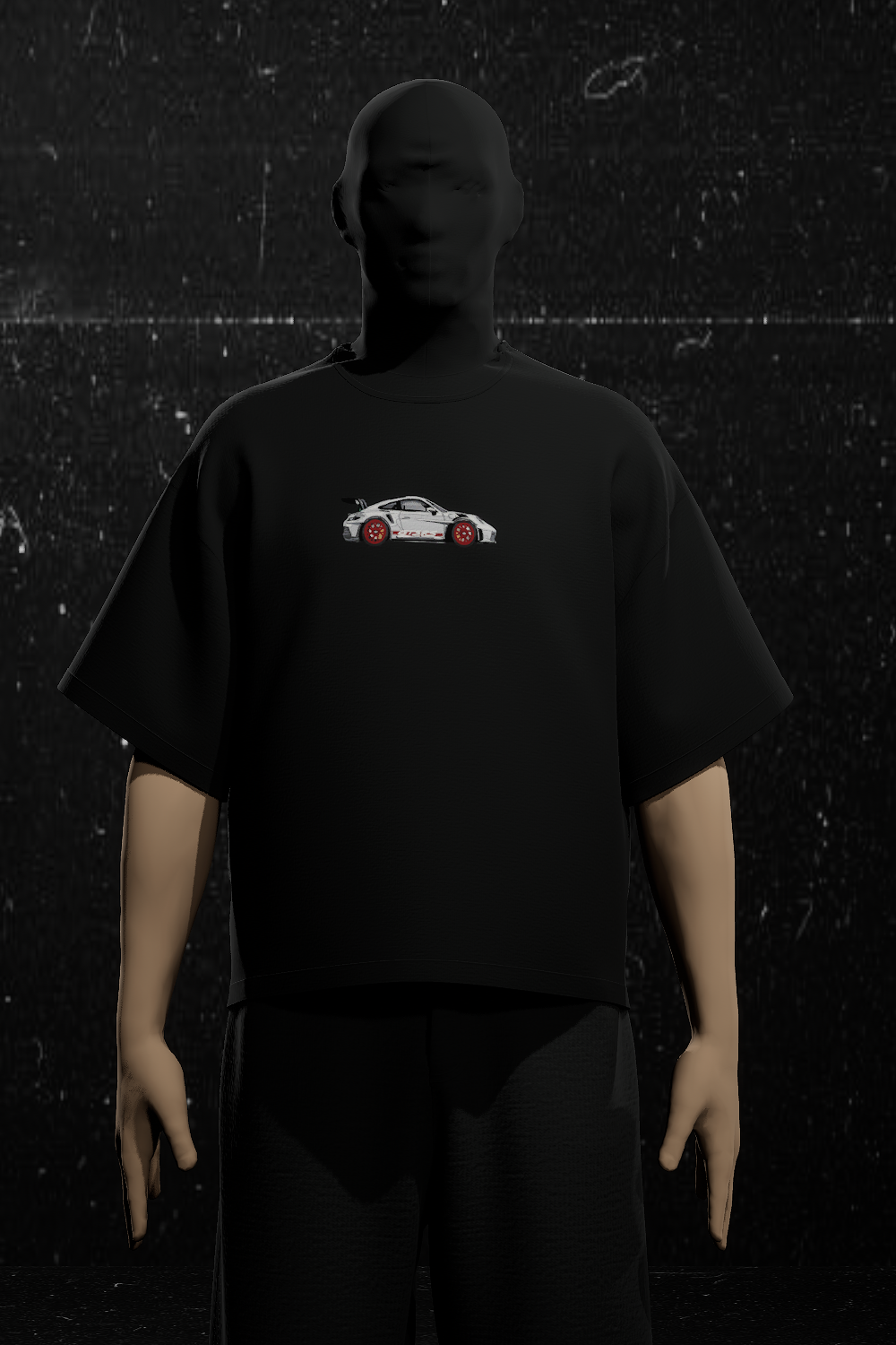 Porsche Embroidered Oversized T-Shirt