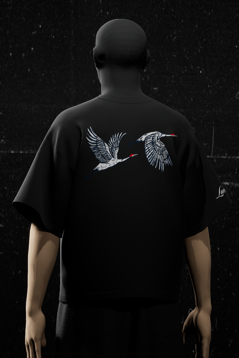 Soaring Cranes Oversized Tee
